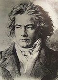 Ludwig van Beethoven von Kloeber in 1818